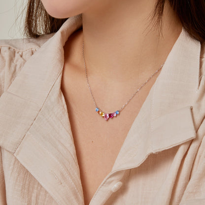 [Elowen Jewels]Dainty Colorful Heart Necklace