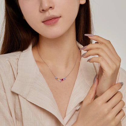 [Elowen Jewels]Dainty Colorful Heart Necklace