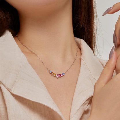 [Elowen Jewels]Dainty Colorful Heart Necklace