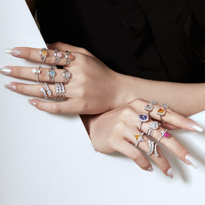 [Elowen Jewels]Unique Vivid Snake Shape Daily Ring