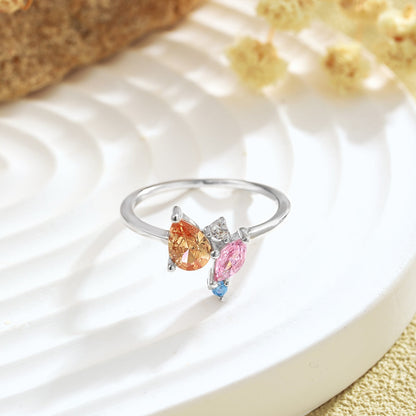 [Elowen Jewels]Radiant Colorful Multi Cut Daily Ring