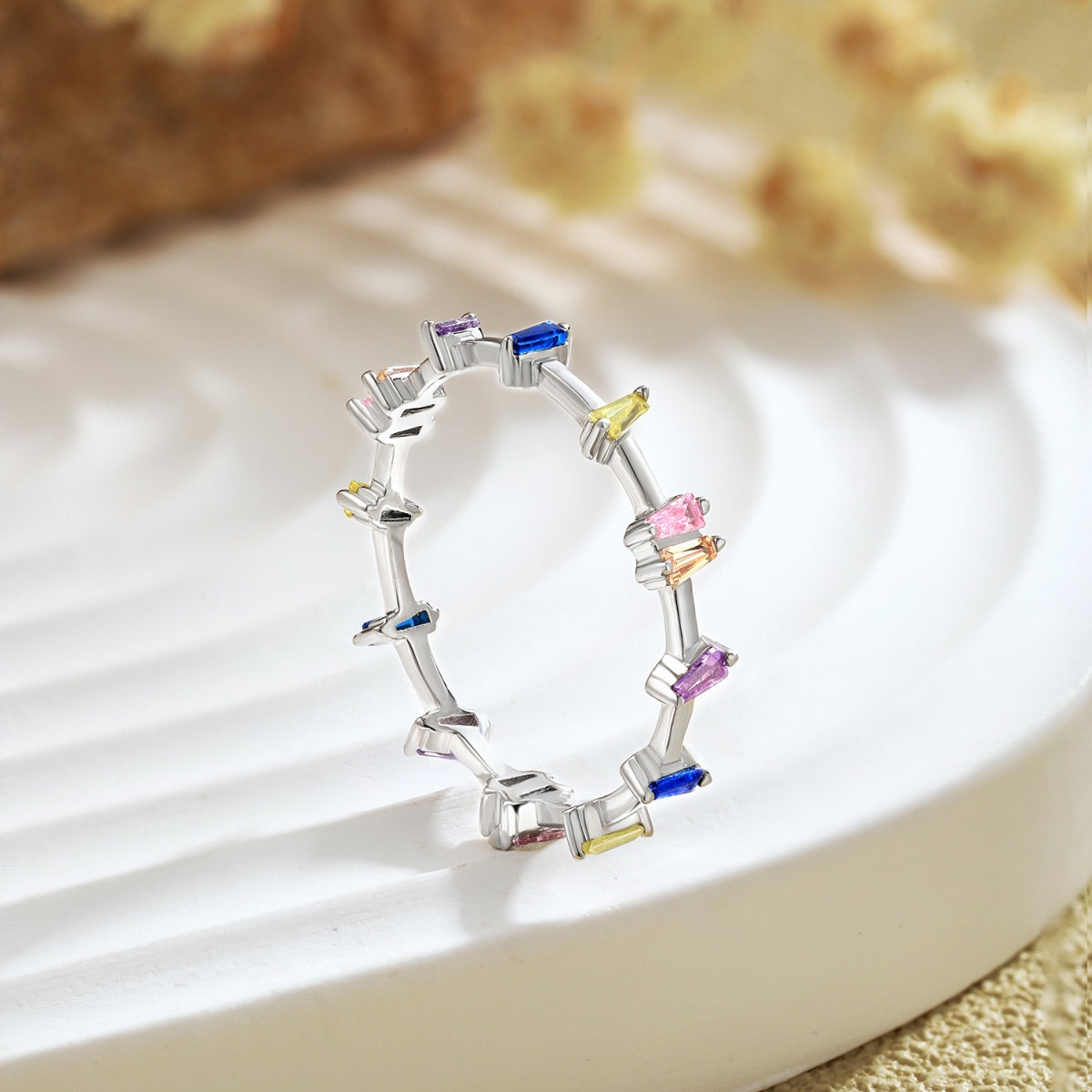 [Elowen Jewels]Unique Trapezoid Cut Daily Ring