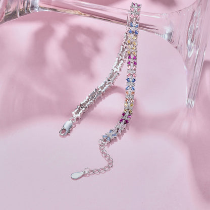 [Elowen Jewels]Radiant Colorful Emerald Cut Party Bracelet