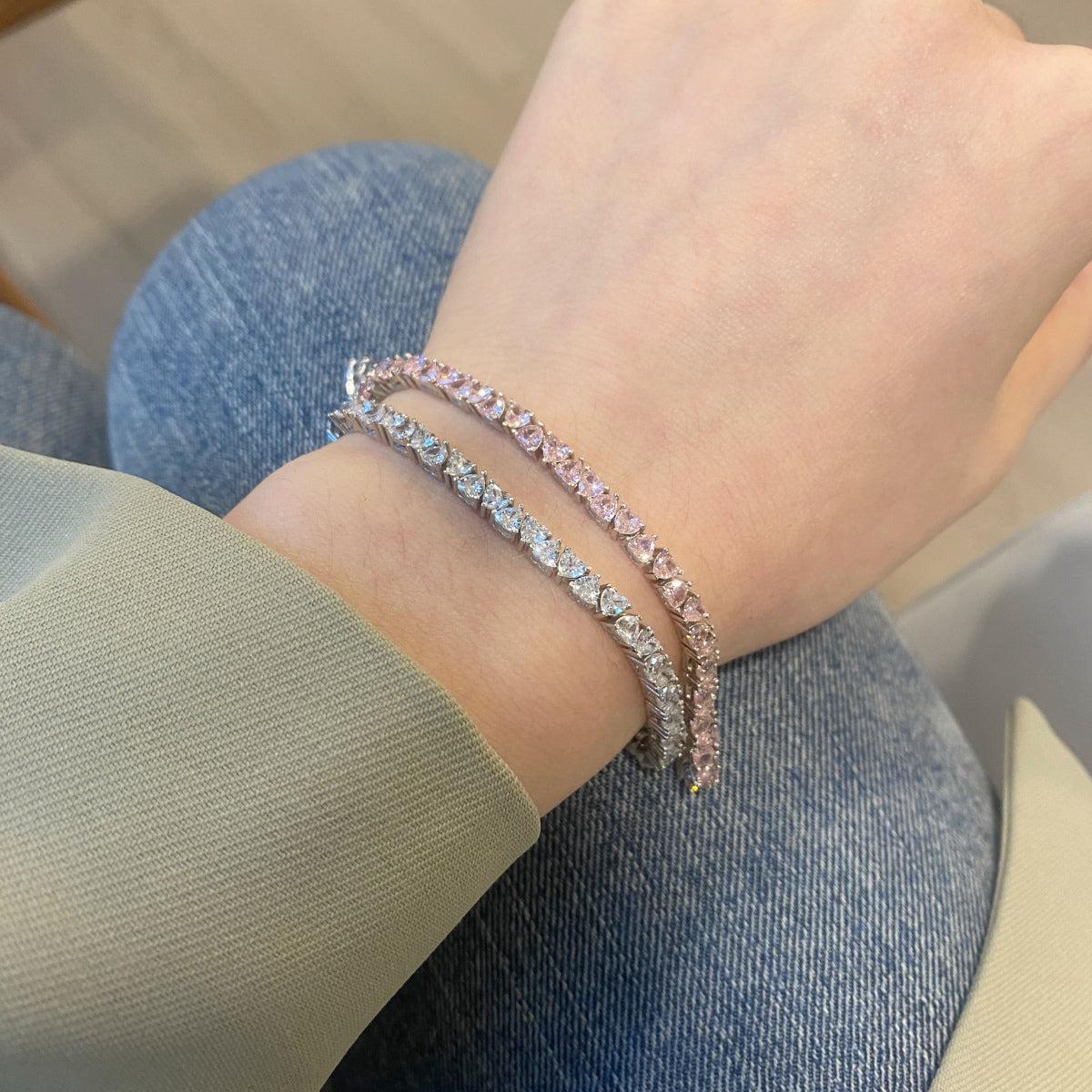 [Elowen Jewels]Dazzling Romantic Heart Shape Lover Bracelet