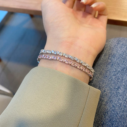 [Elowen Jewels]Dazzling Romantic Heart Shape Lover Bracelet