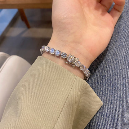 [Elowen Jewels]0.75 Carat Dazzling Round Cut Wedding Bracelet