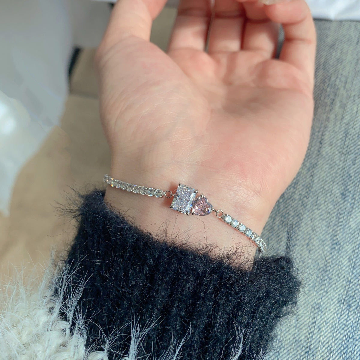 [Elowen Jewels]Dazzling Unique Multi Shape Lover Bracelet