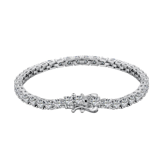 [Elowen Jewels]Luxurious Ornate Round Cut Tennis Bracelet