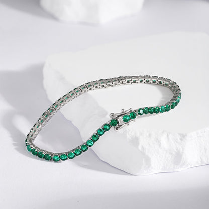 [Elowen Jewels]Radiant Colorful Round Cut Party Bracelet