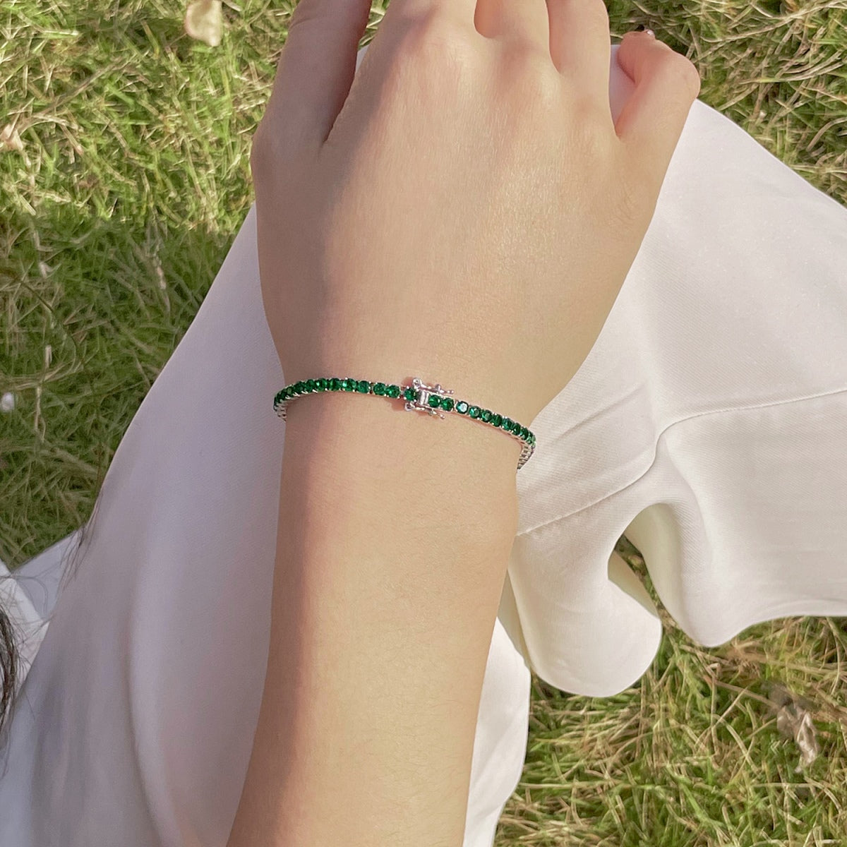 [Elowen Jewels]Radiant Colorful Round Cut Party Bracelet