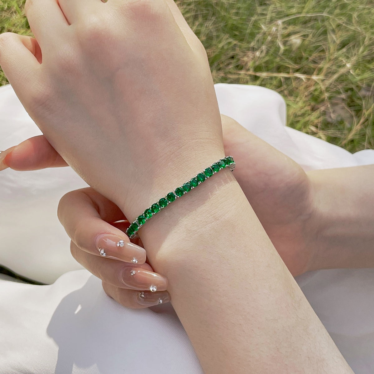 [Elowen Jewels]Radiant Colorful Round Cut Party Bracelet