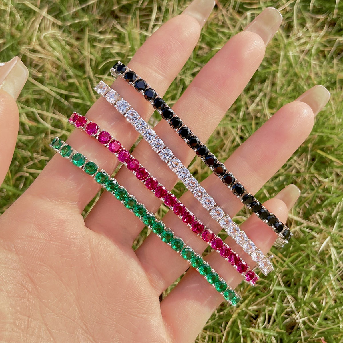 [Elowen Jewels]Radiant Colorful Round Cut Party Bracelet