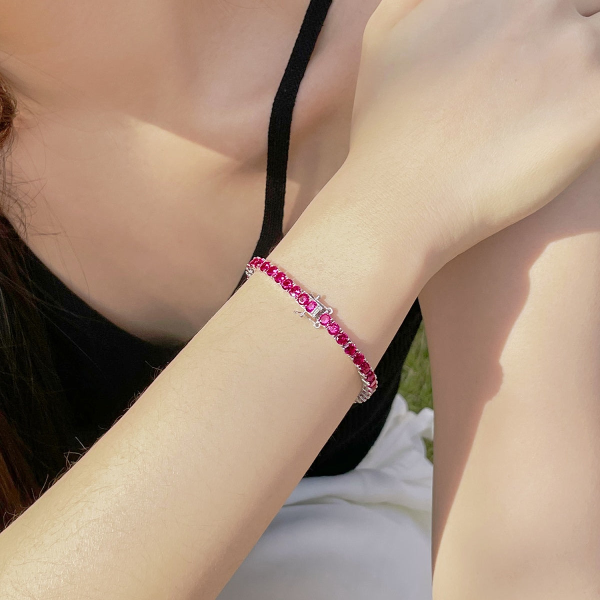 [Elowen Jewels]Radiant Colorful Round Cut Party Bracelet