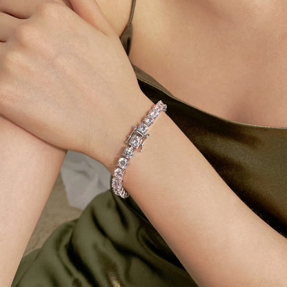 [Elowen Jewels]0.75 Carat Dazzling Round Cut Wedding Bracelet