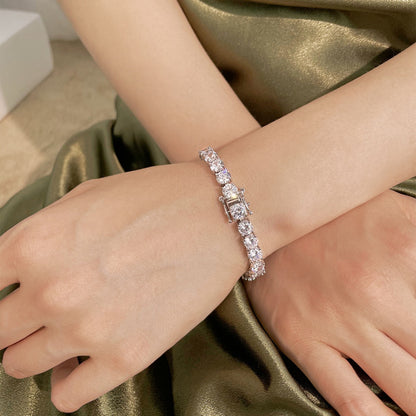 [Elowen Jewels]0.75 Carat Dazzling Round Cut Wedding Bracelet