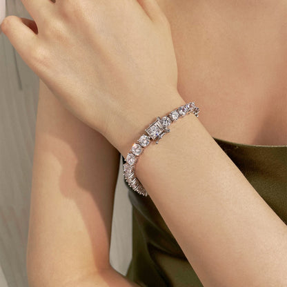 [Elowen Jewels]0.75 Carat Dazzling Round Cut Wedding Bracelet