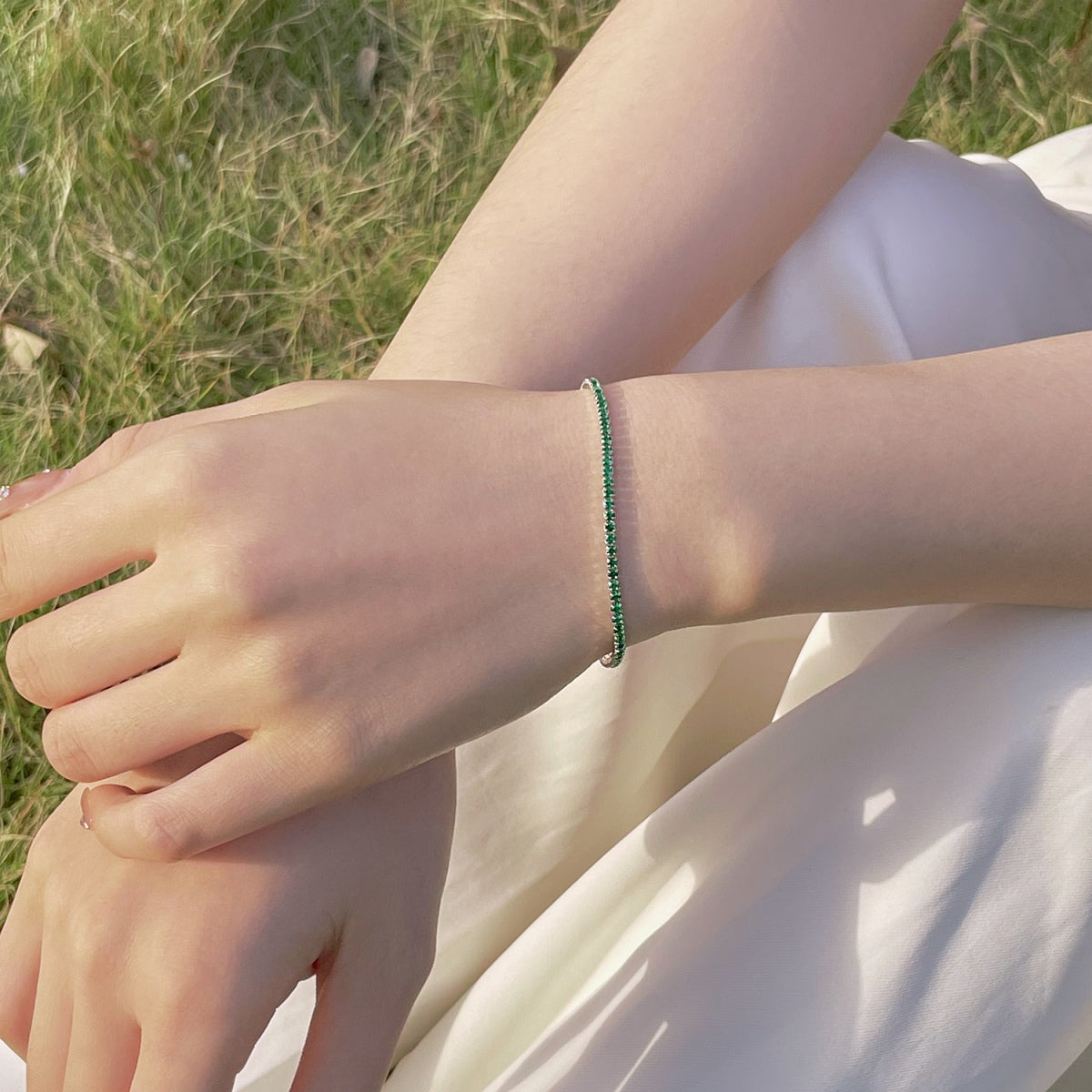 [Elowen Jewels]Radiant Colorful Round Cut Party Bracelet