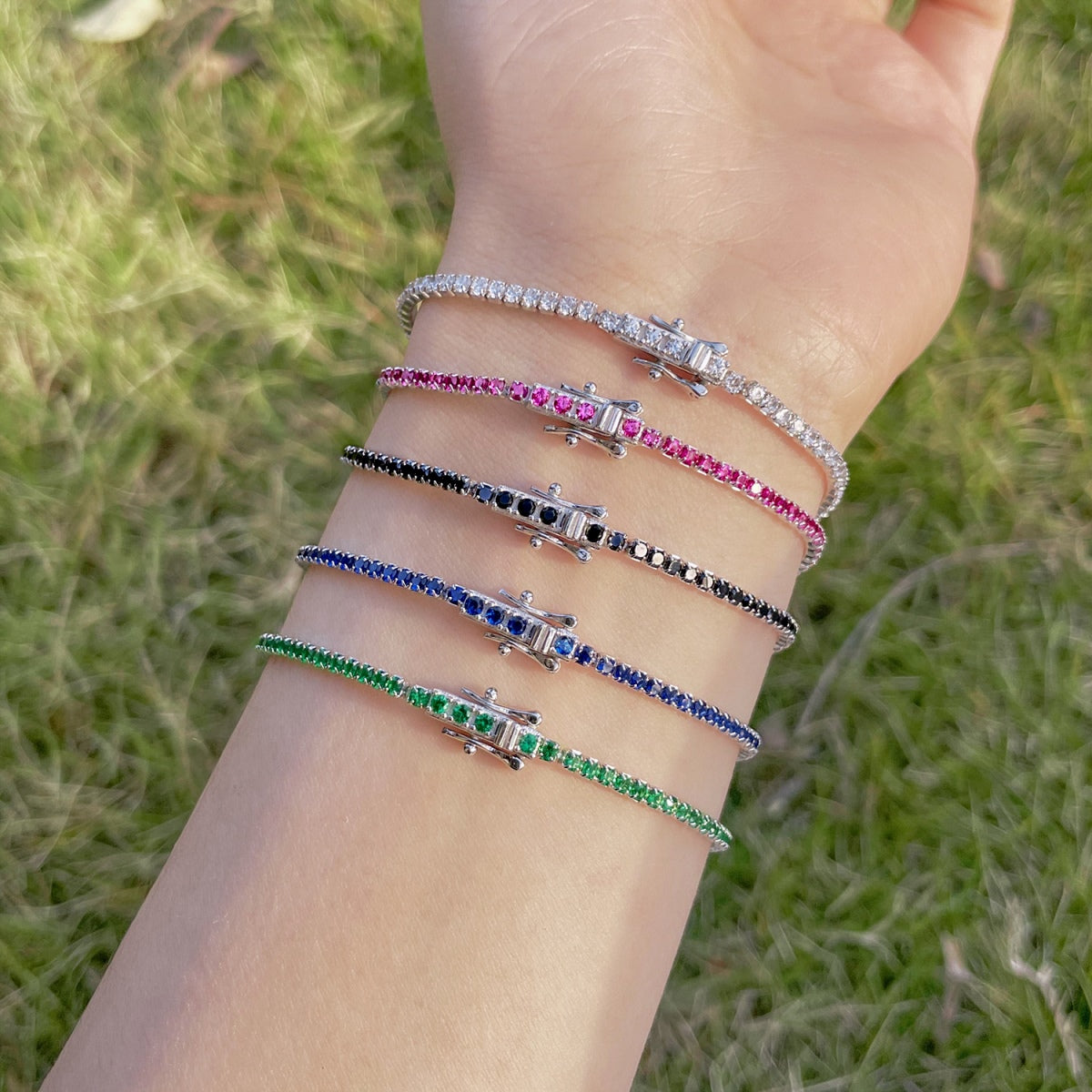 [Elowen Jewels]Radiant Colorful Round Cut Party Bracelet