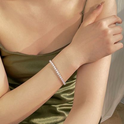 [Elowen Jewels]Luxurious Ornate Round Cut Tennis Bracelet