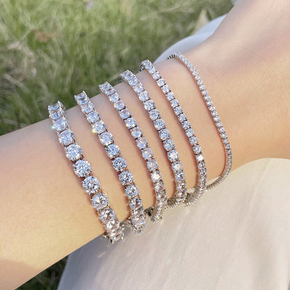[Elowen Jewels]Luxurious Ornate Round Cut Tennis Bracelet