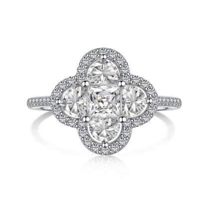 [Elowen Jewels]Luxurious Eternity Flower Shape Banquet Ring