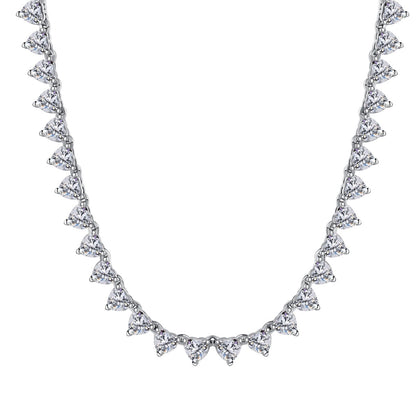 [Elowen Jewels]Ornate Heart Cut Tennis Necklace