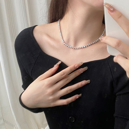 [Elowen Jewels]Ornate Heart Cut Tennis Necklace