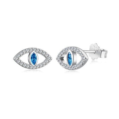 [Elowen Jewels]Blue Devil Eyes Hollow Stud Earrings