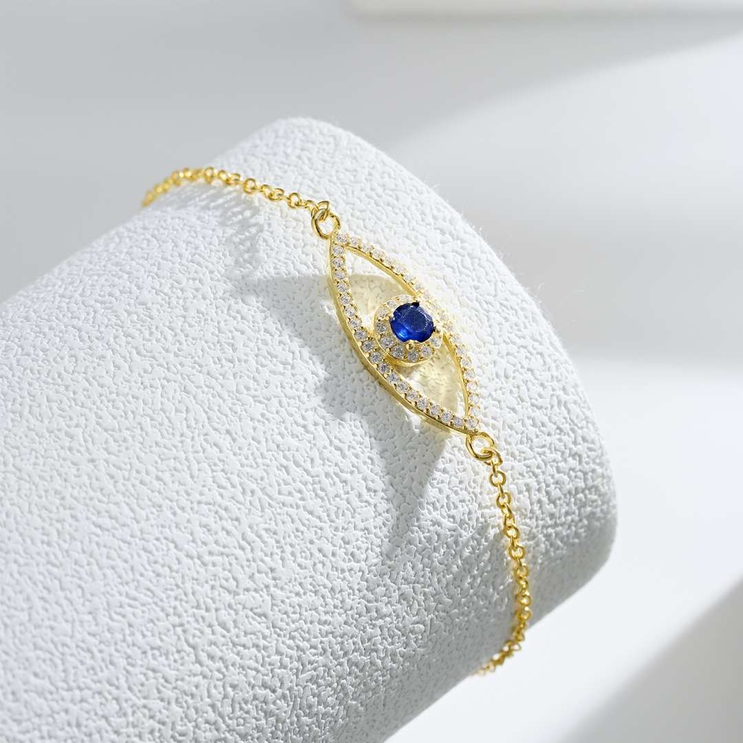 [Elowen Jewels]Devil's Eye Hollow Design Bracelet