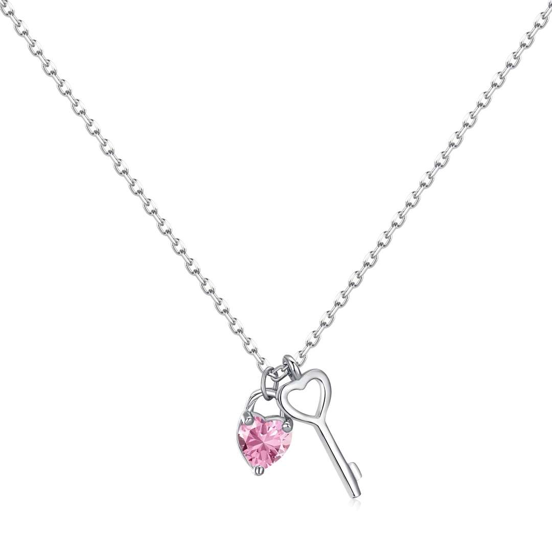 [Elowen Jewels]Unique Heart Shape Key Pendent Necklace