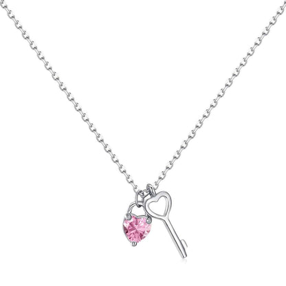 [Elowen Jewels]Unique Heart Shape Key Pendent Necklace