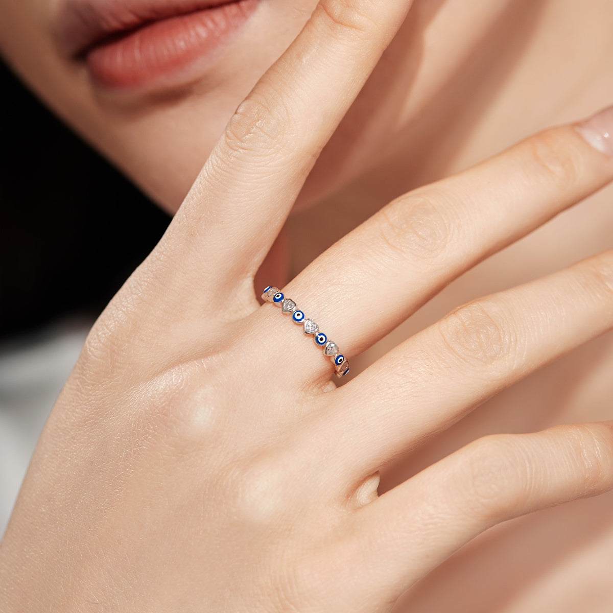 [Elowen Jewels]Radiant Colorful Round Shape Daily Ring