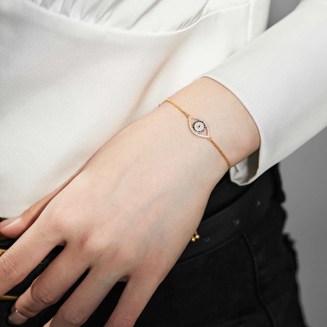 [Elowen Jewels]Dazzling Eye Shape Necklace