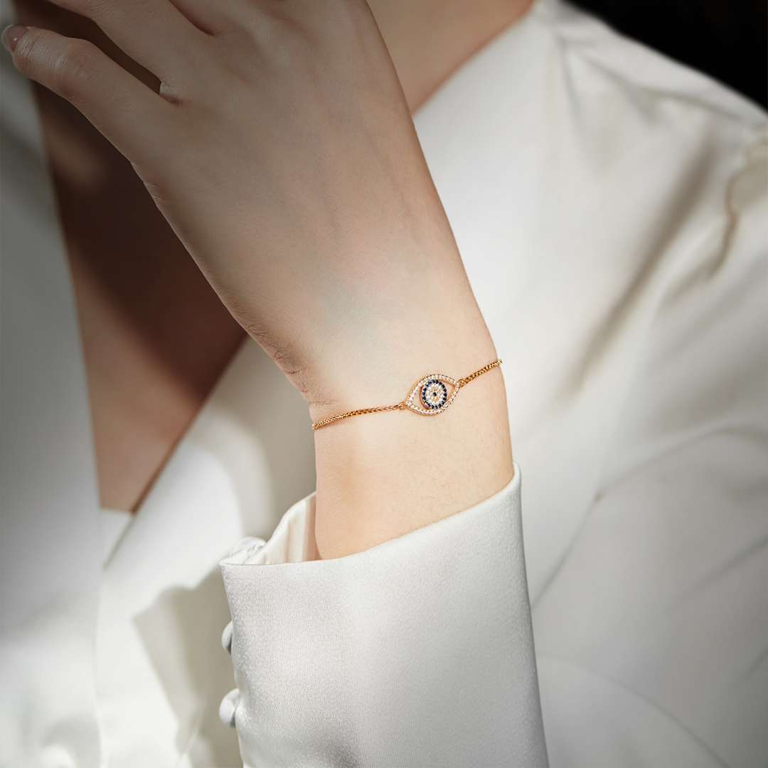 [Elowen Jewels]Dazzling Eye Shape Necklace