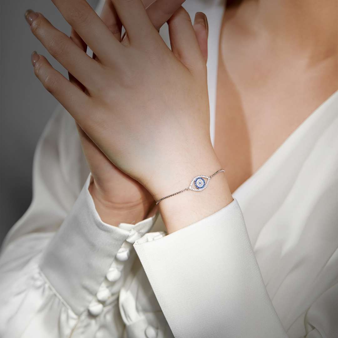 [Elowen Jewels]Dazzling Eye Shape Necklace
