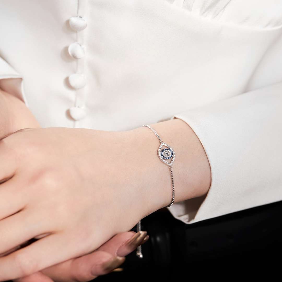 [Elowen Jewels]Dazzling Eye Shape Necklace