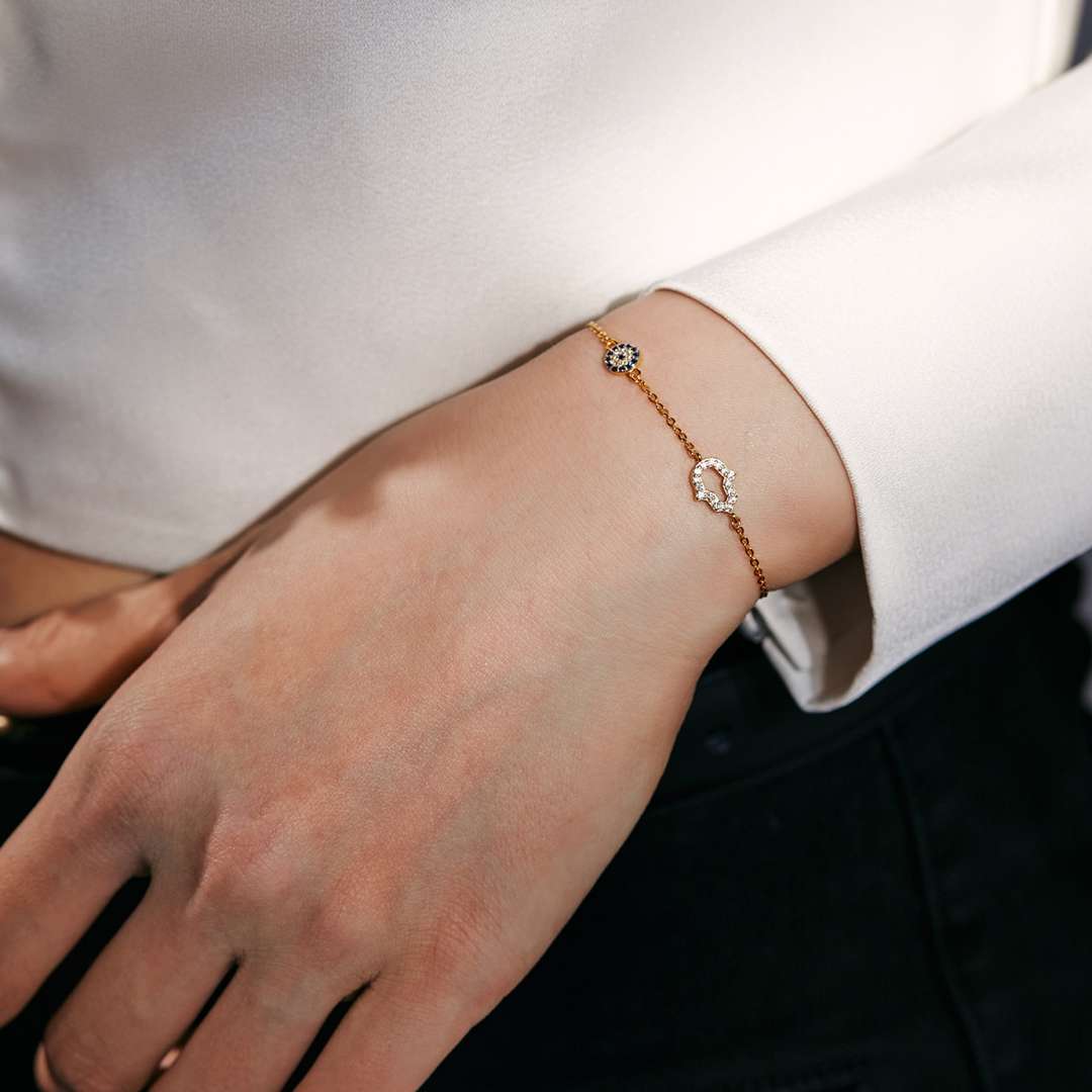 [Elowen Jewels]Gost Shape & Round Shape Necklace