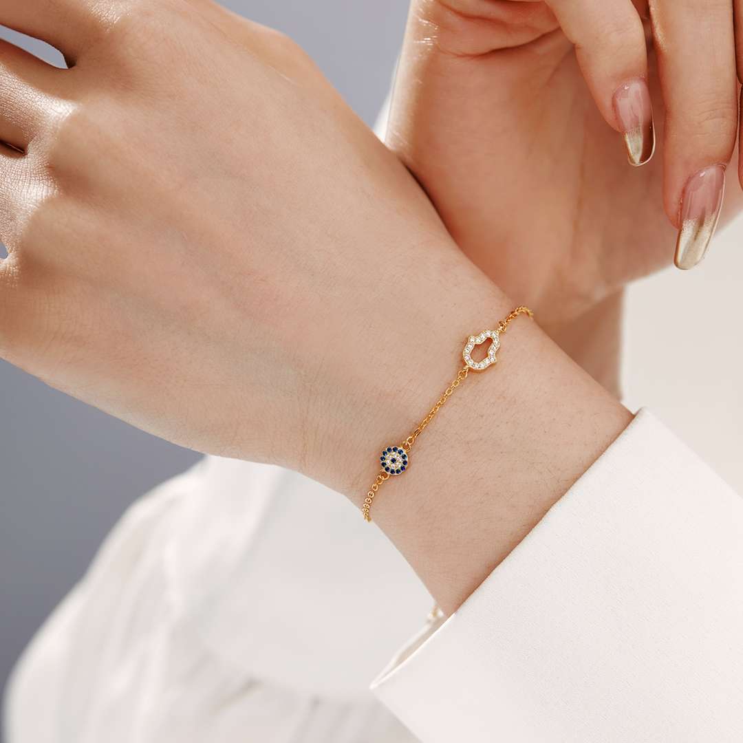 [Elowen Jewels]Gost Shape & Round Shape Necklace