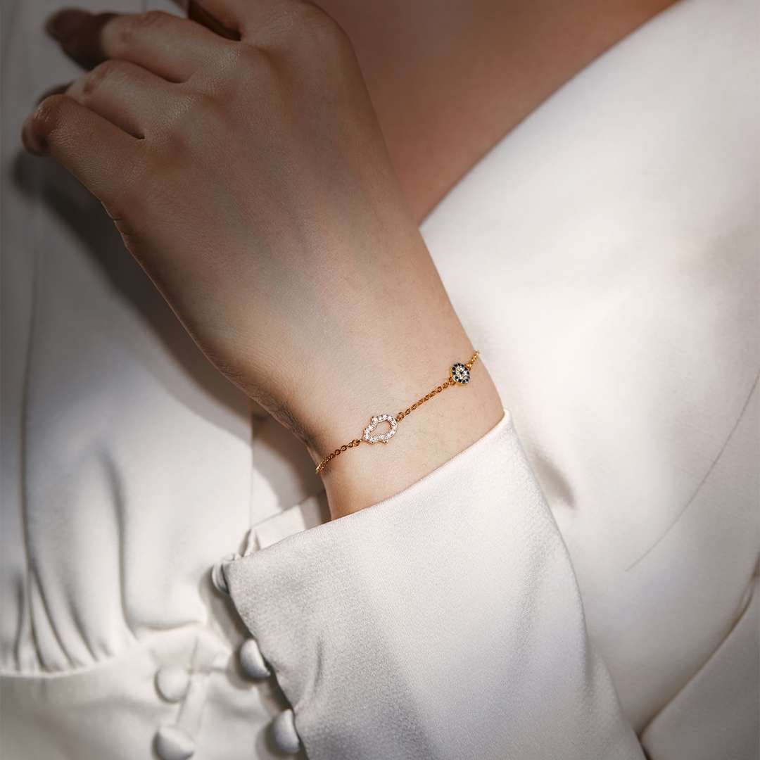 [Elowen Jewels]Gost Shape & Round Shape Necklace