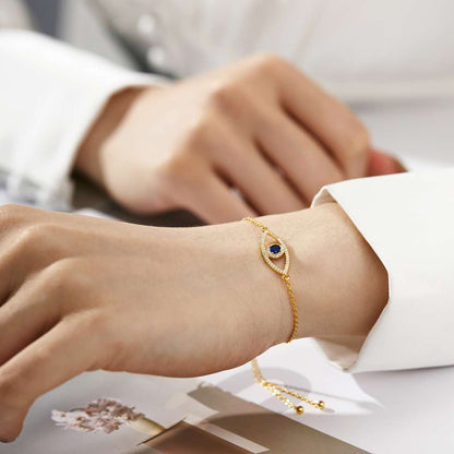 [Elowen Jewels]Devil's Eye Hollow Design Bracelet