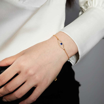 [Elowen Jewels]Devil's Eye Hollow Design Bracelet
