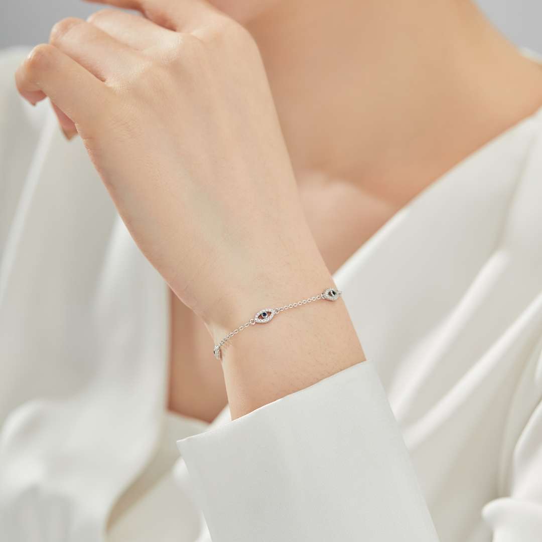 [Elowen Jewels]Evil Eye Shape Pendent Necklace
