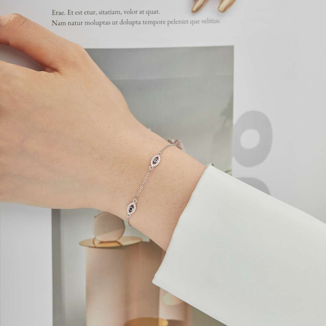 [Elowen Jewels]Evil Eye Shape Pendent Necklace