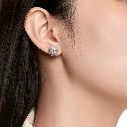 [Elowen Jewels]Dazzling Heart Shape Lover Earrings