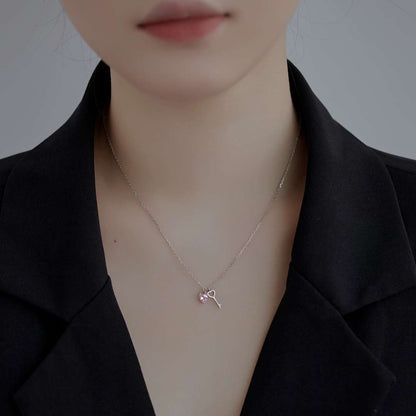 [Elowen Jewels]Unique Heart Shape Key Pendent Necklace
