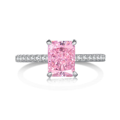 [Elowen Jewels]2.0 Carat Dazzling Sparkling Radiant Cut Party Ring