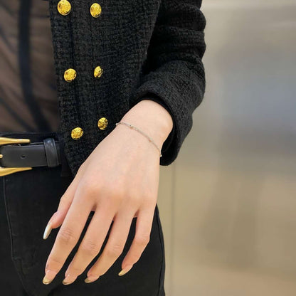 [Elowen Jewels]Delicate Bead Double Layer Bracelet