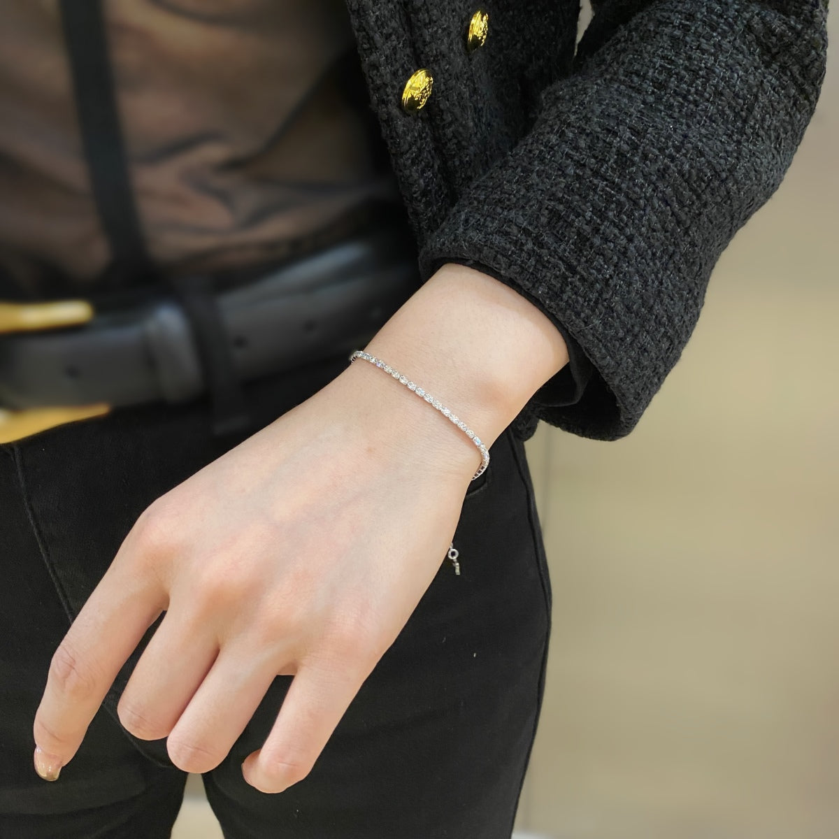 [Elowen Jewels]Elegant Emerald Cut Daily Bracelet