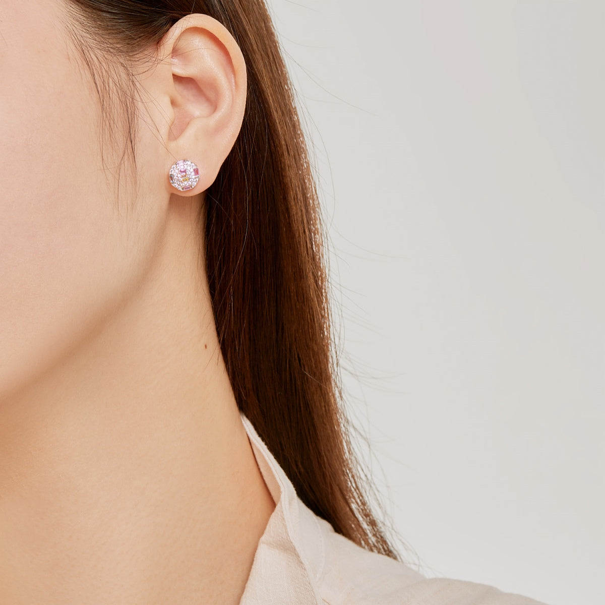 [Elowen Jewels]Ornate Colorful Octagon Shape Daily Earrings