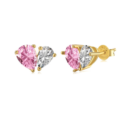 [Elowen Jewels]Dazzling Elegant Heart Cut Lover Earrings